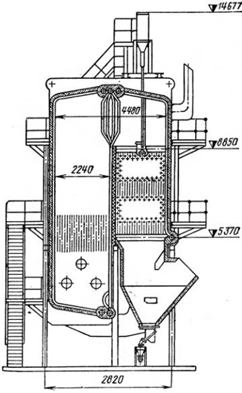 Общий вид котла ТВМГ-30 Котел ТВМГ-30